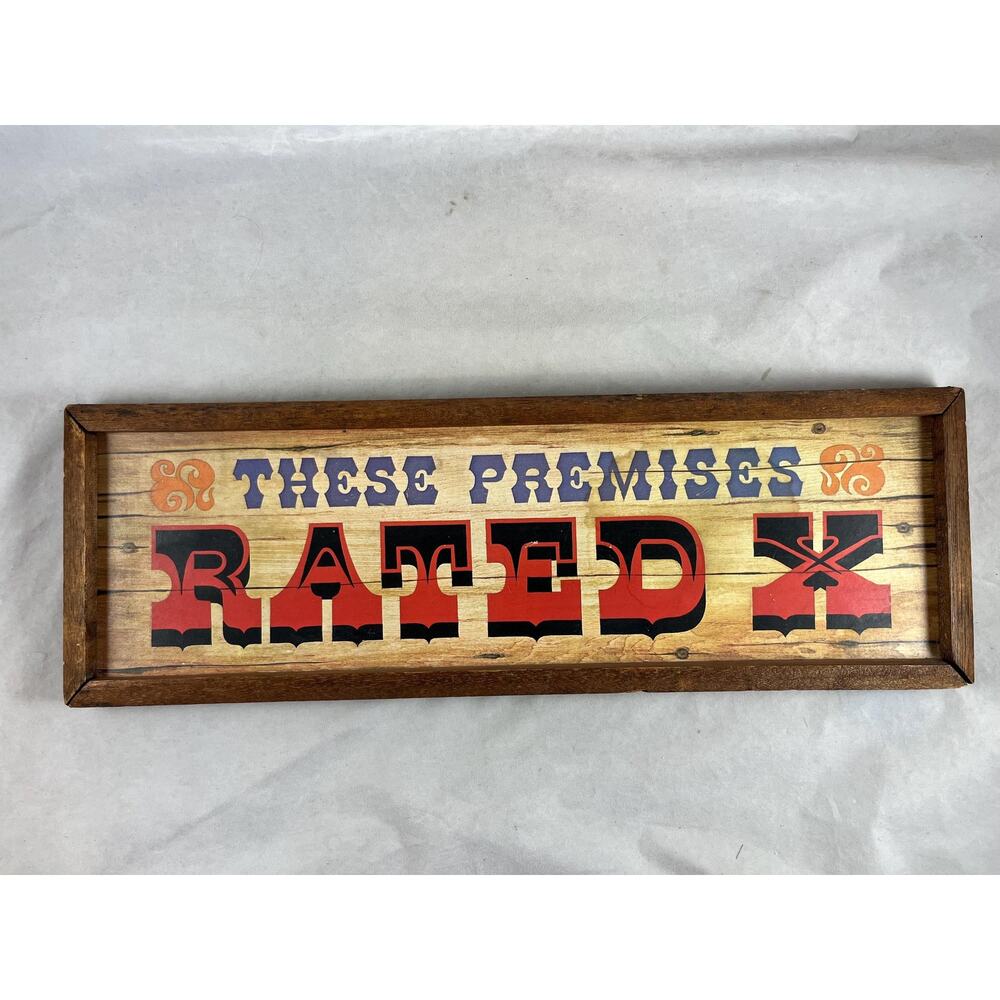 These Premises Rated X Bar Sign Wall Hanging Pub Rec Room Decor Wallace Berrie